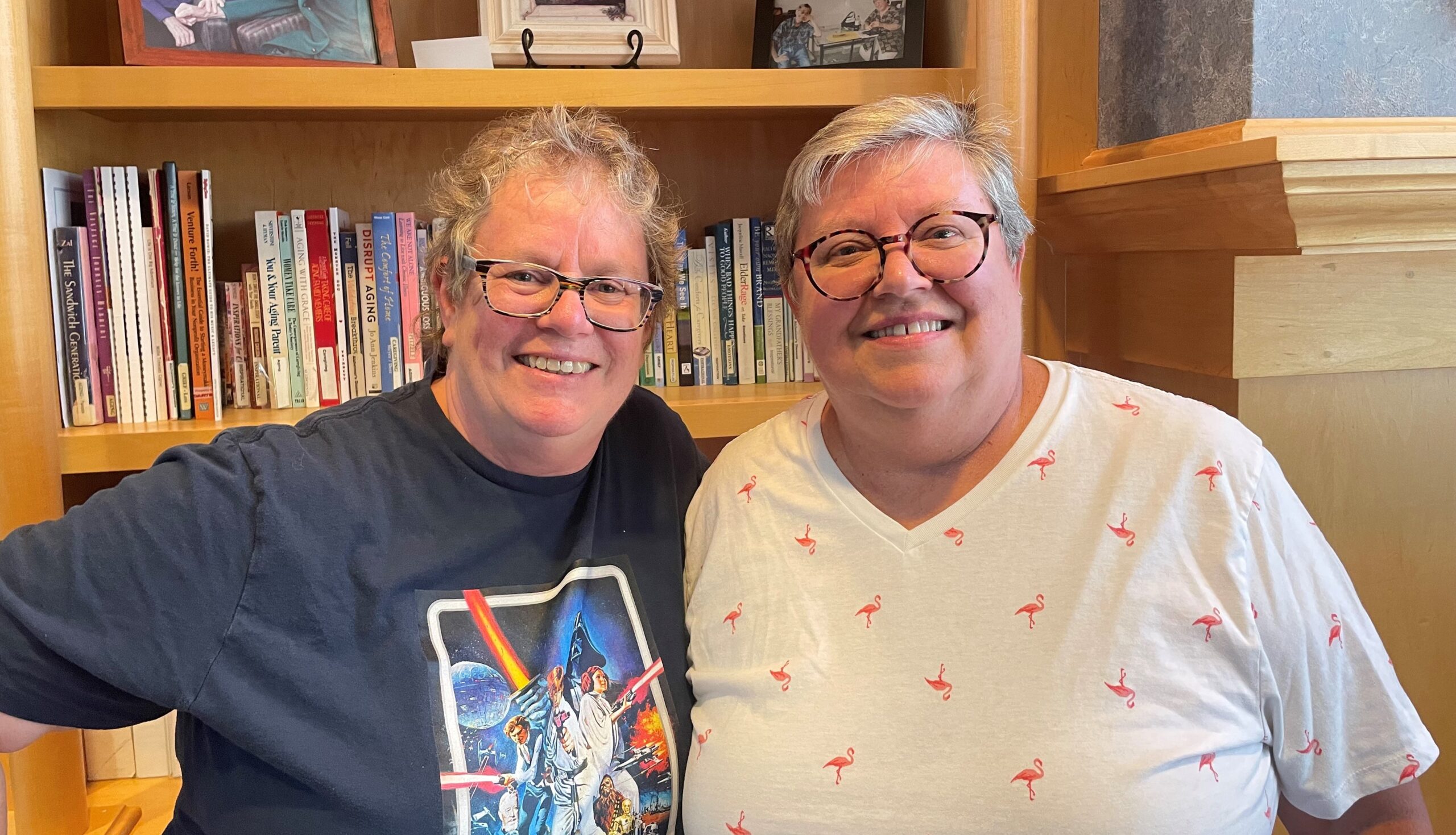 DARTS Jan and her wife Jacquie, who identify as members of the LGBTQ+ community